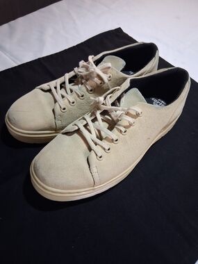 Dr. Martens Cream Suede Low-Top Sneakers